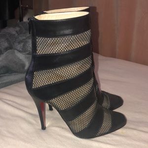 High bootie mesh Louboutins